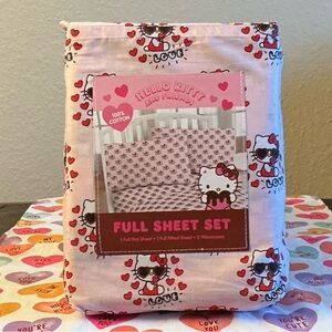 Hello Kitty Pink Love Full Sheet Set